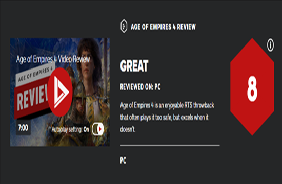《帝国时代4》IGN 8分 在保守与创新之间找到平衡点