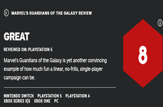 《漫威银河护卫队》IGN 8分 搞怪而独特的战斗冒险(图1)