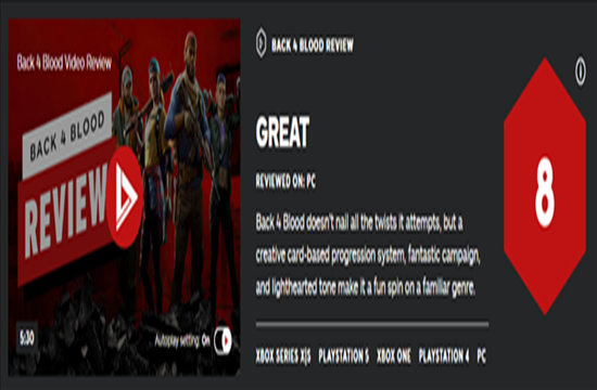 《喋血复仇》IGN 8分 不是对《L4D》毫无生气的复刻(图1)