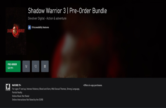 《影子武士3》或将于3月2日发售