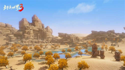 《剑侠世界3》手游盒子全新地图“龙门荒漠”上线！